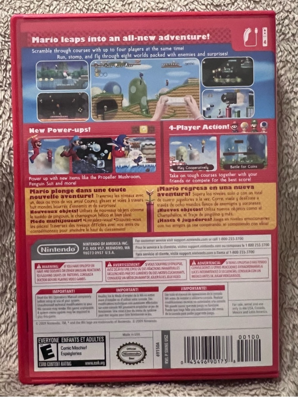 Nintendo Wii Game New Super Mario Bros. 2009 in Original Case - Picture 4 of 4